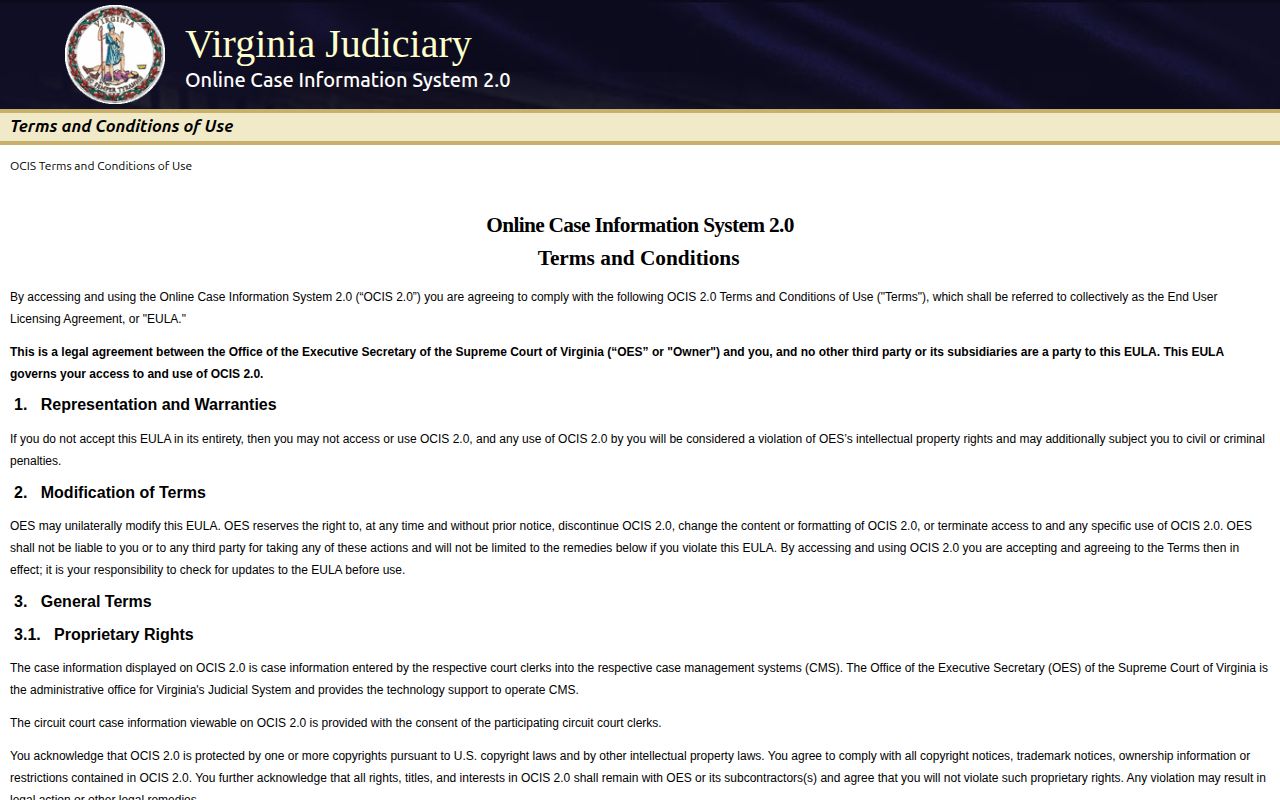 Virginia court search for Sussex County release disposition records